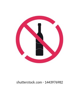 No alcohol sing vector icon eps