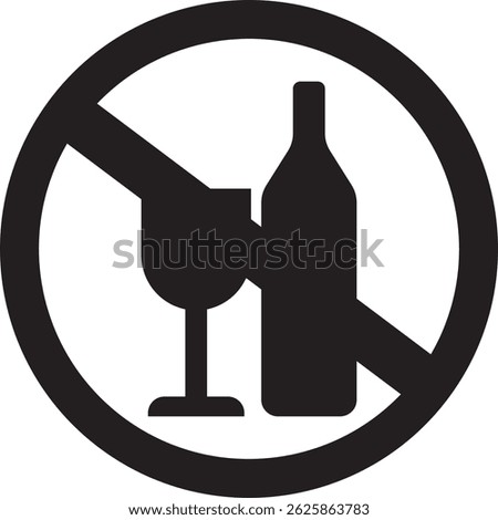 No alcohol sing vector icon