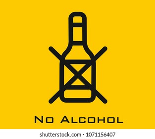 No Alcohol vector icon