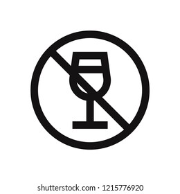 No alcohol vector icon