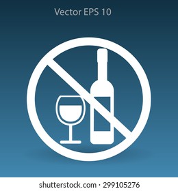 no alcohol vector icon