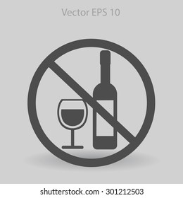 no alcohol vector icon