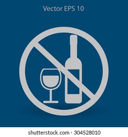 no alcohol vector icon