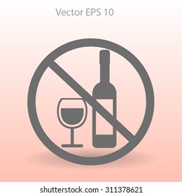 no alcohol vector icon