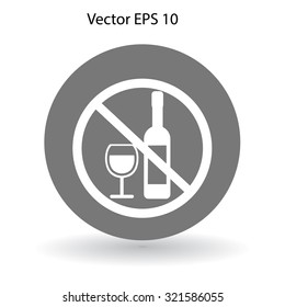 No Alcohol Vector Icon