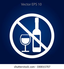 no alcohol vector icon