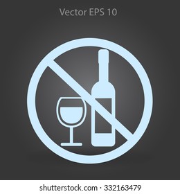 no alcohol vector icon