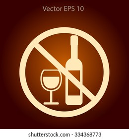 no alcohol vector icon