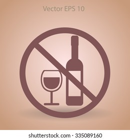 no alcohol vector icon
