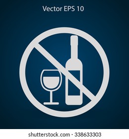 no alcohol vector icon