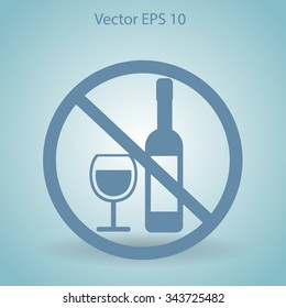 no alcohol vector icon
