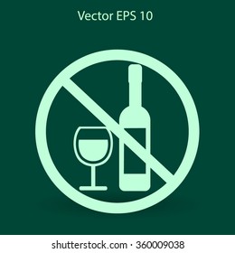 no alcohol vector icon