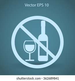 no alcohol vector icon