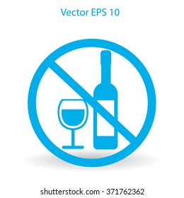 no alcohol vector icon