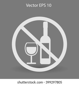 no alcohol vector icon