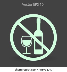 no alcohol vector icon