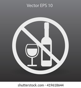 no alcohol vector icon