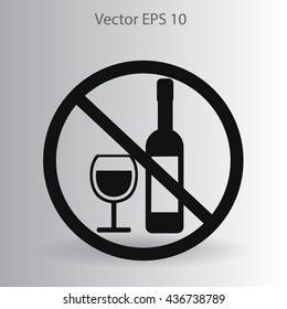 no alcohol vector icon