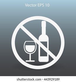 no alcohol vector icon