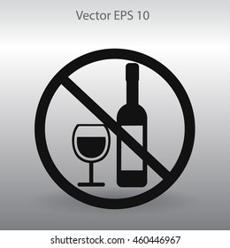 no alcohol vector icon