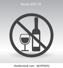 no alcohol vector icon