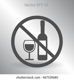 no alcohol vector icon