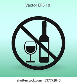 No Alcohol Vector Icon