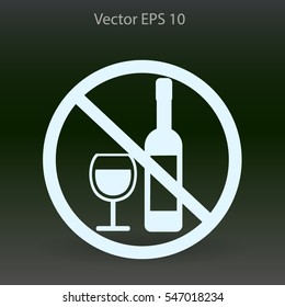 no alcohol vector icon