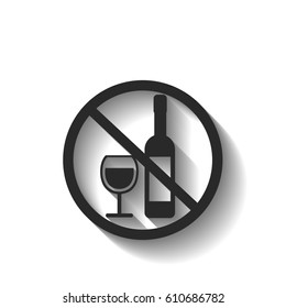 no alcohol vector icon