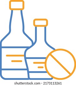 No Alcohol vector icon. Can be used for printing, mobile and web applications.