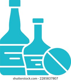 Icono de vector sin alcohol. Se puede usar para imprimir, móviles y aplicaciones web.