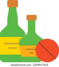 Icono de vector sin alcohol. Se puede usar para imprimir, móviles y aplicaciones web.