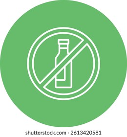 No Alcohol vector icon. Can be used for printing, mobile and web applications.