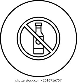 No Alcohol vector icon. Can be used for printing, mobile and web applications.