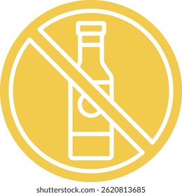 Nenhum ícone de vetor de álcool. Pode ser usado para impressão, aplicativos móveis e da Web.