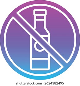 No Alcohol vector icon. Can be used for printing, mobile and web applications.