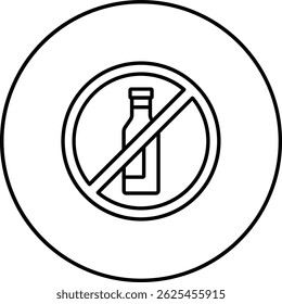 No Alcohol vector icon. Can be used for printing, mobile and web applications.