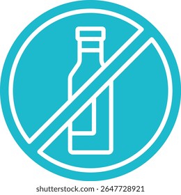 Nenhum ícone de vetor de álcool. Pode ser usado para impressão, aplicativos móveis e da Web.