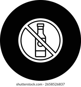 Nenhum ícone de vetor de álcool. Pode ser usado para impressão, aplicativos móveis e da Web.