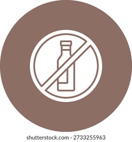 No Alcohol vector icon. Can be used for printing, mobile and web applications.