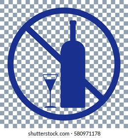 no alcohol vector icon on transparent background
