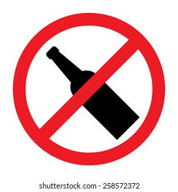 No Alcohol Vector Sign