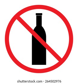 No Alcohol Vector Sign