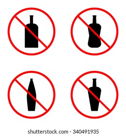 No alcohol vector sign
