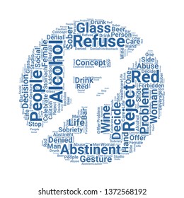 no alcohol word cloud. tag cloud about no alcohol
