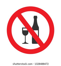 Prohibiting Sign Alcohol No Drinking Sign Stock Vector (Royalty Free ...