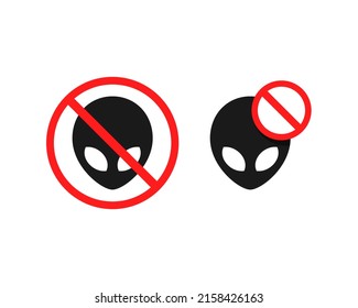 No alien icon. Vector illustration