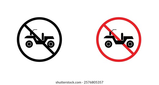 No all terrain vehicle sign vector pack for web designs