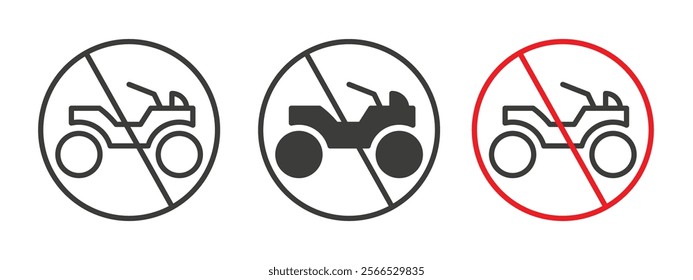 No all terrain vehicle signs collection for website design, app, UI design.