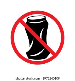 No allowed damage beverage can signage.